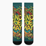 Colorful Cinco de Mayo Print Crew Socks