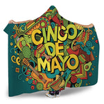 Colorful Cinco de Mayo Print Hooded Blanket