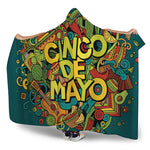 Colorful Cinco de Mayo Print Hooded Blanket
