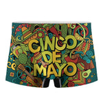 Colorful Cinco de Mayo Print Men's Boxer Briefs