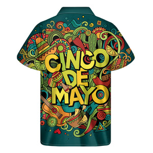 Colorful Cinco de Mayo Print Men's Short Sleeve Shirt