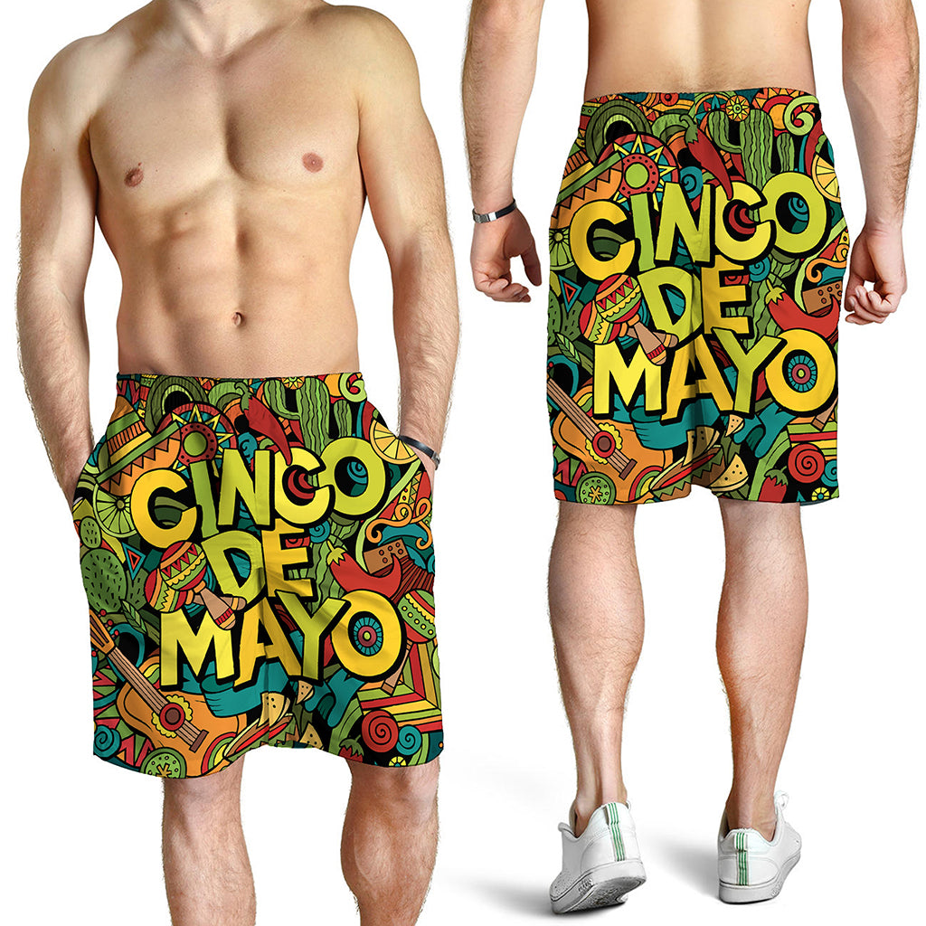 Colorful Cinco de Mayo Print Men's Shorts