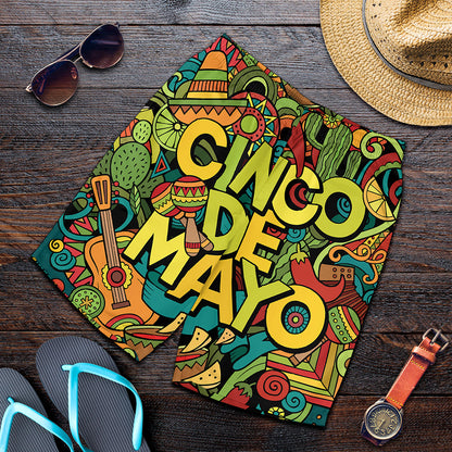 Colorful Cinco de Mayo Print Men's Shorts