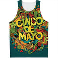 Colorful Cinco de Mayo Print Men's Tank Top