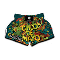 Colorful Cinco de Mayo Print Muay Thai Boxing Shorts