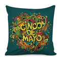 Colorful Cinco de Mayo Print Pillow Cover