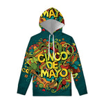 Colorful Cinco de Mayo Print Pullover Hoodie
