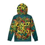 Colorful Cinco de Mayo Print Pullover Hoodie