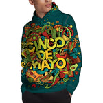 Colorful Cinco de Mayo Print Pullover Hoodie
