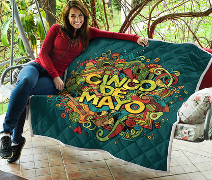 Colorful Cinco de Mayo Print Quilt