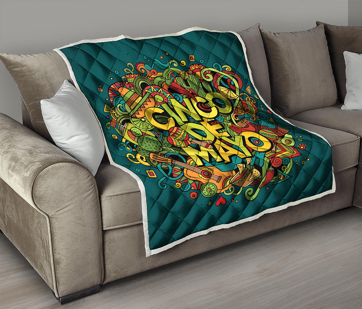 Colorful Cinco de Mayo Print Quilt