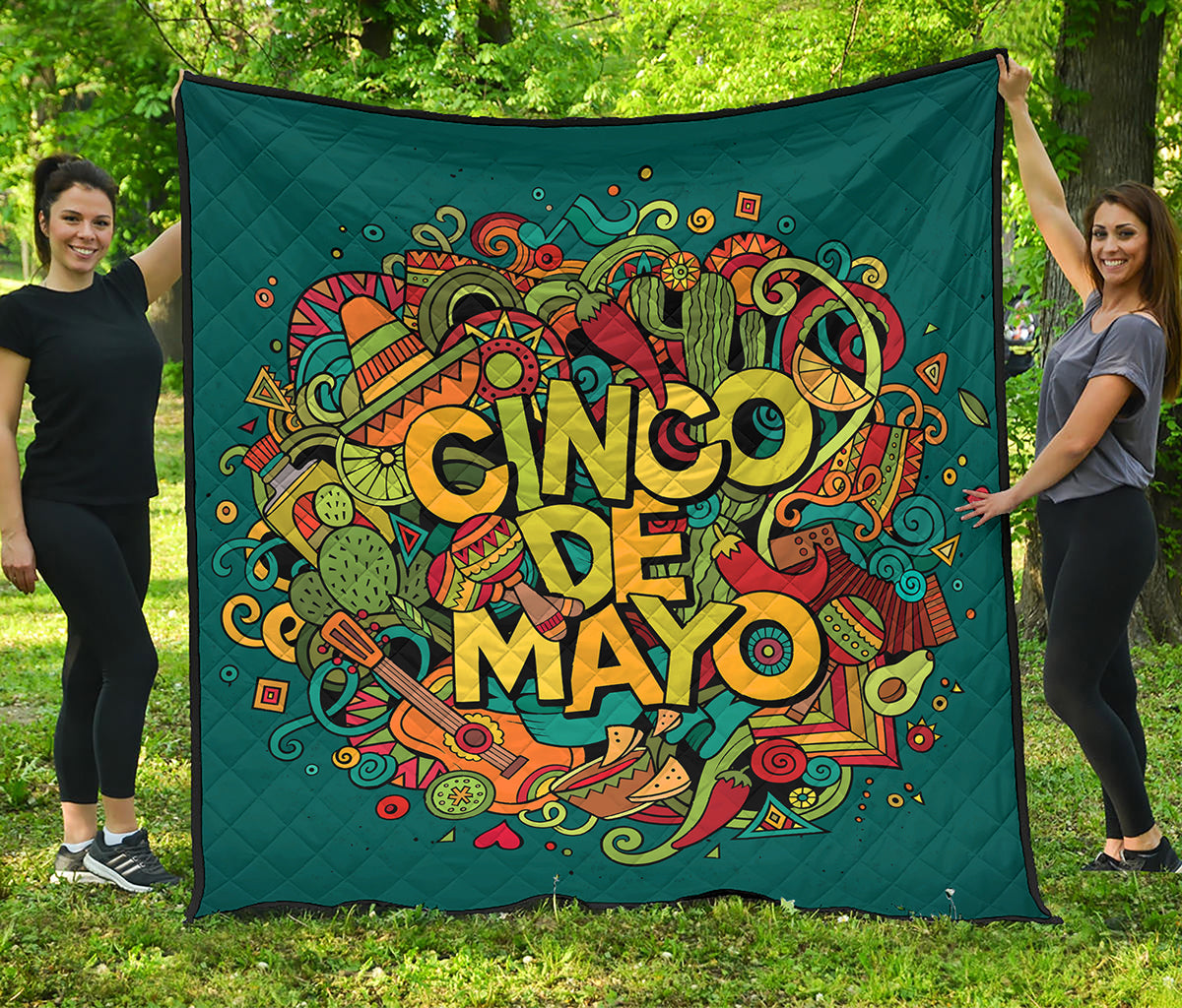 Colorful Cinco de Mayo Print Quilt
