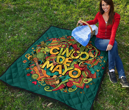 Colorful Cinco de Mayo Print Quilt