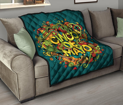 Colorful Cinco de Mayo Print Quilt