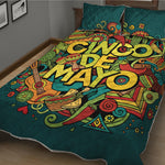 Colorful Cinco de Mayo Print Quilt Bed Set