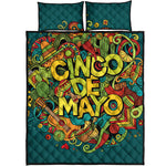Colorful Cinco de Mayo Print Quilt Bed Set