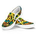 Colorful Cinco de Mayo Print White Slip On Sneakers