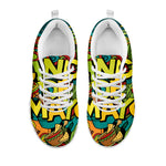 Colorful Cinco de Mayo Print White Sneakers