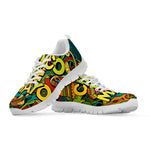 Colorful Cinco de Mayo Print White Sneakers