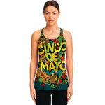 Colorful Cinco de Mayo Print Women's Racerback Tank Top