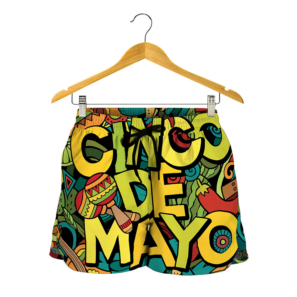 Colorful Cinco de Mayo Print Women's Shorts