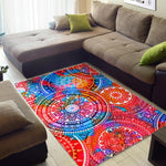 Colorful Circle Mandala Print Area Rug GearFrost