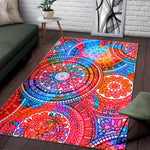 Colorful Circle Mandala Print Area Rug GearFrost