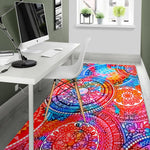 Colorful Circle Mandala Print Area Rug GearFrost