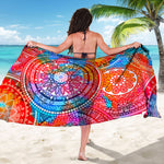 Colorful Circle Mandala Print Beach Sarong Wrap