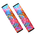 Colorful Circle Mandala Print Car Seat Belt Covers