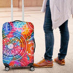 Colorful Circle Mandala Print Luggage Cover GearFrost