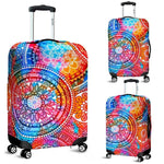 Colorful Circle Mandala Print Luggage Cover GearFrost
