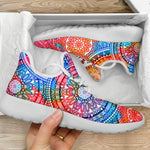 Colorful Circle Mandala Print Mesh Knit Shoes GearFrost
