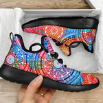 Colorful Circle Mandala Print Mesh Knit Shoes GearFrost