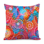 Colorful Circle Mandala Print Pillow Cover