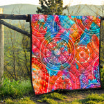 Colorful Circle Mandala Print Quilt