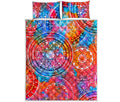 Colorful Circle Mandala Print Quilt Bed Set