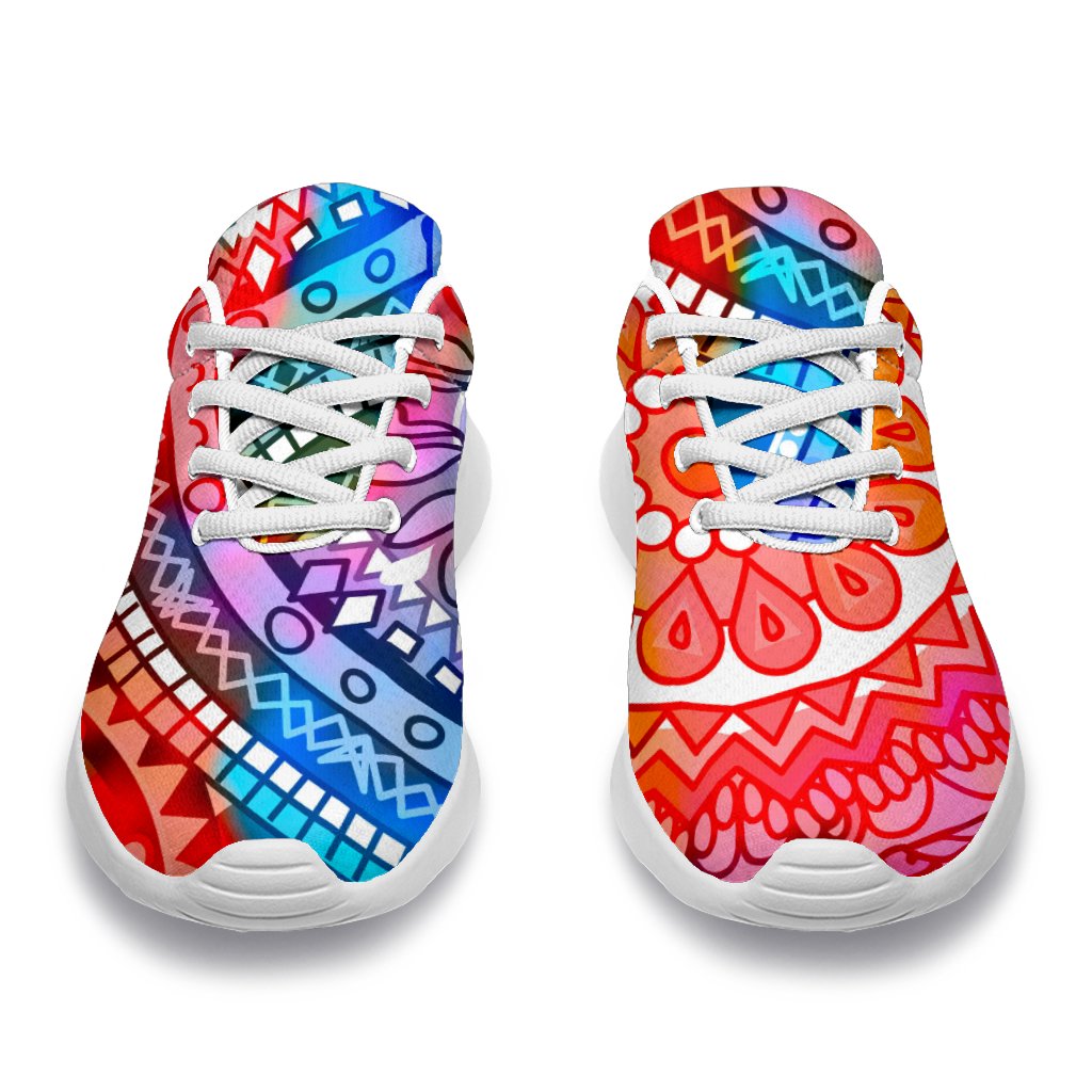 Colorful Circle Mandala Print Sport Shoes GearFrost