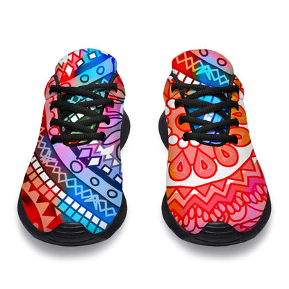 Colorful Circle Mandala Print Sport Shoes GearFrost
