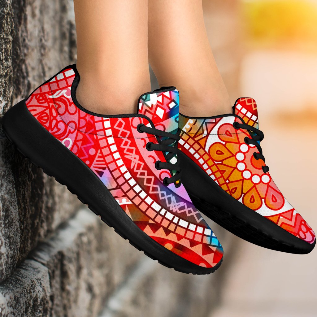 Colorful Circle Mandala Print Sport Shoes GearFrost