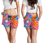 Colorful Circle Mandala Print Women's Shorts