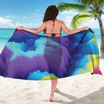 Colorful Cloud Print Beach Sarong Wrap