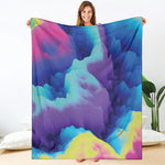 Colorful Cloud Print Blanket