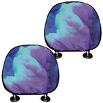 Colorful Cloud Print Car Headrest Covers