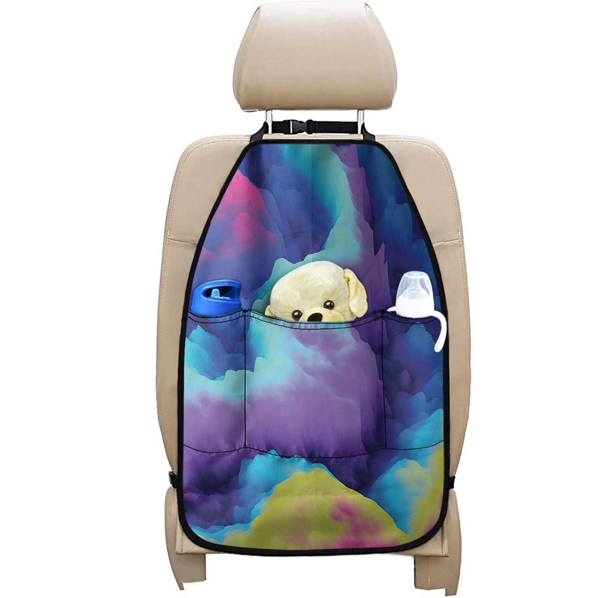 Colorful Cloud Print Car Seat Organizers