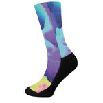 Colorful Cloud Print Crew Socks