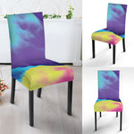 Colorful Cloud Print Dining Chair Slipcover