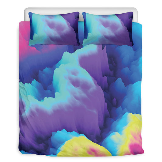 Colorful Cloud Print Duvet Cover Bedding Set
