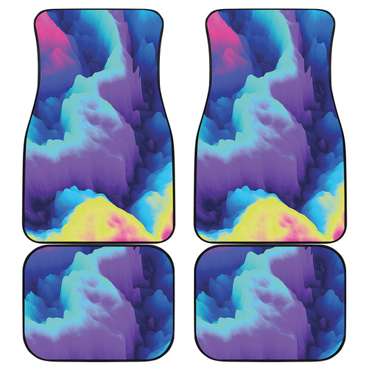 Colorful Cloud Print Front and Back Car Floor Mats
