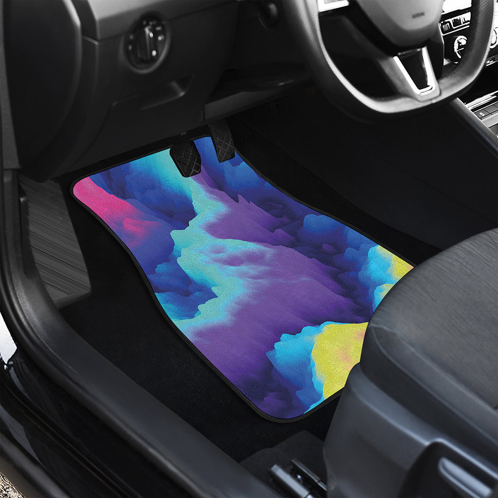 Colorful Cloud Print Front Car Floor Mats